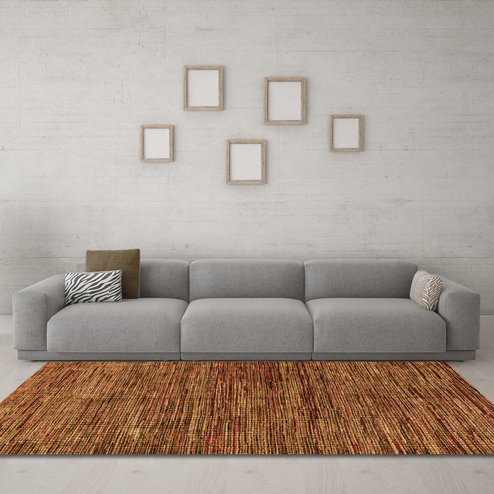 Machine Washable Oriental Orange Modern Area Rugs in a Living Room, wshabs4769org
