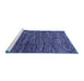 Sideview of Machine Washable Oriental Blue Modern Rug, wshabs4769blu