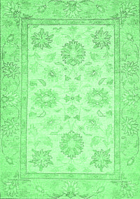 Oriental Emerald Green Traditional Rug, abs476emgrn