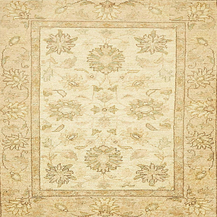 Square Abstract Sun Yellow Oriental Rug, abs476