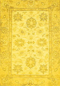 Oriental Yellow Traditional Rug, abs476yw