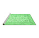 Sideview of Machine Washable Oriental Emerald Green Traditional Area Rugs, wshabs476emgrn