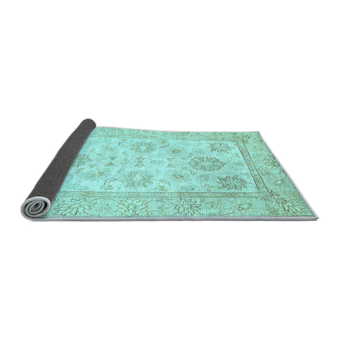 Sideview of Oriental Light Blue Traditional Rug, abs476lblu