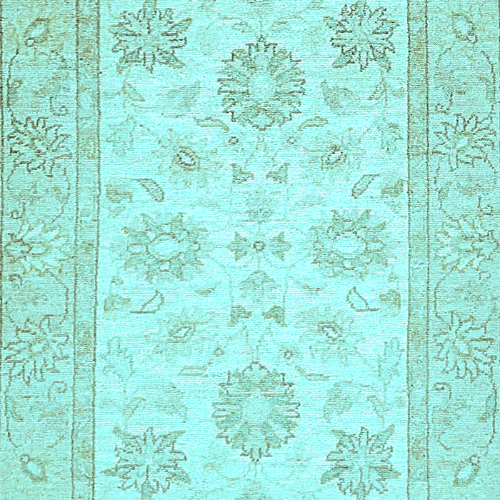 Machine Washable Oriental Light Blue Traditional Rug, wshabs476lblu