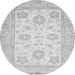 Round Oriental Gray Traditional Rug, abs476gry