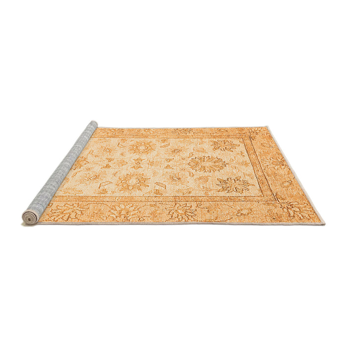 Sideview of Machine Washable Oriental Orange Traditional Area Rugs, wshabs476org