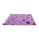 Sideview of Machine Washable Oriental Purple Modern Area Rugs, wshabs4770pur