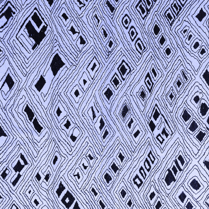 Square Machine Washable Oriental Blue Modern Rug, wshabs4770blu