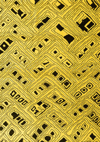 Oriental Yellow Modern Rug, abs4770yw