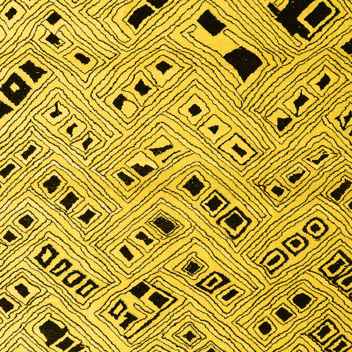 Machine Washable Oriental Yellow Modern Rug, wshabs4770yw