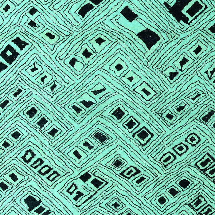 Machine Washable Oriental Turquoise Modern Area Rugs, wshabs4770turq