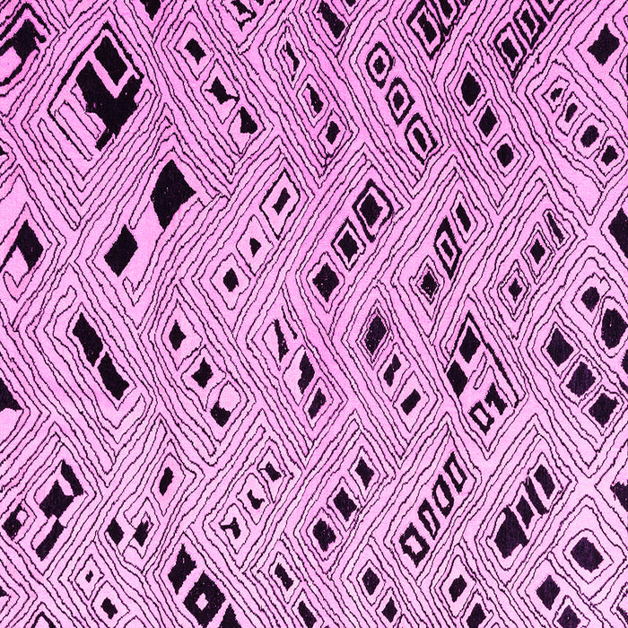 Square Machine Washable Oriental Pink Modern Rug, wshabs4770pnk