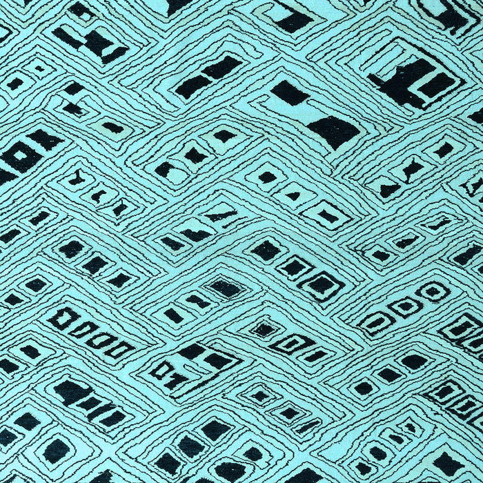 Square Oriental Light Blue Modern Rug, abs4770lblu