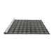 Sideview of Machine Washable Oriental Gray Modern Rug, wshabs4771gry