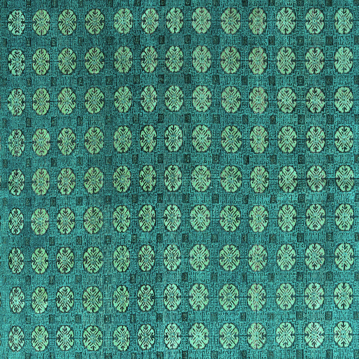Square Oriental Turquoise Modern Rug, abs4771turq