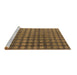 Sideview of Machine Washable Oriental Brown Modern Rug, wshabs4771brn