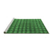 Sideview of Machine Washable Oriental Emerald Green Modern Area Rugs, wshabs4771emgrn