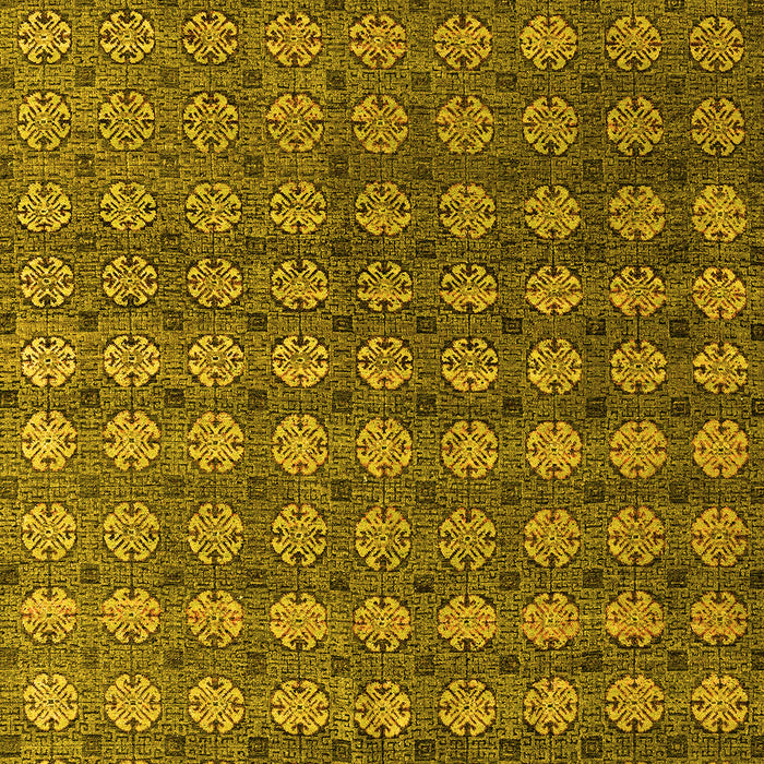 Machine Washable Oriental Yellow Modern Rug, wshabs4771yw