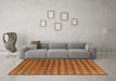 Machine Washable Oriental Orange Modern Area Rugs in a Living Room, wshabs4771org