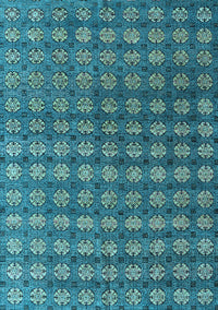 Oriental Light Blue Modern Rug, abs4771lblu