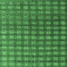 Square Machine Washable Oriental Emerald Green Modern Area Rugs, wshabs4771emgrn