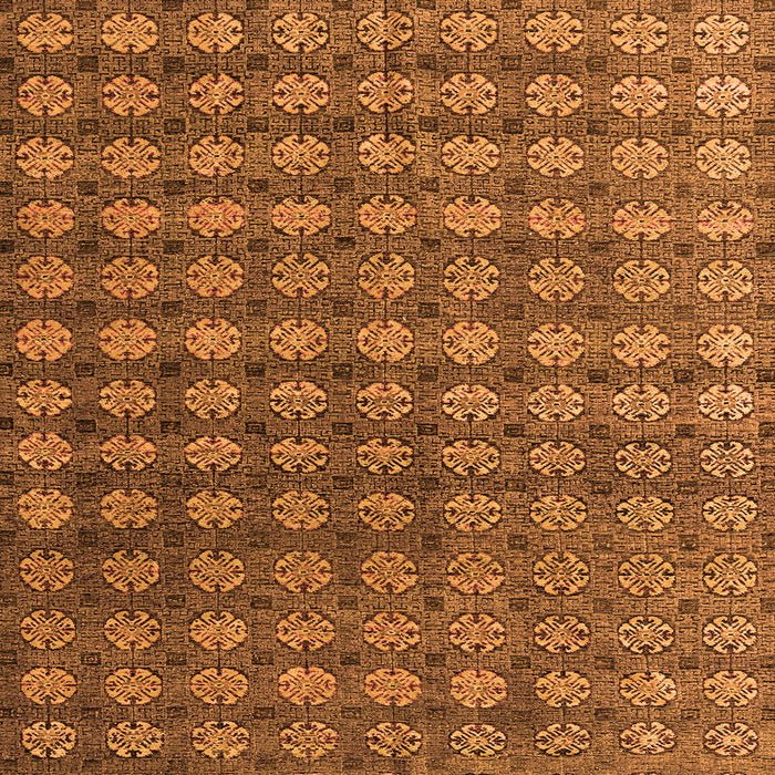 Square Machine Washable Oriental Orange Modern Area Rugs, wshabs4771org