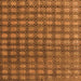 Square Machine Washable Oriental Orange Modern Area Rugs, wshabs4771org