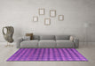 Machine Washable Oriental Purple Modern Area Rugs in a Living Room, wshabs4771pur