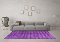 Machine Washable Oriental Purple Modern Rug, wshabs4771pur