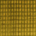 Square Machine Washable Oriental Yellow Modern Rug, wshabs4771yw