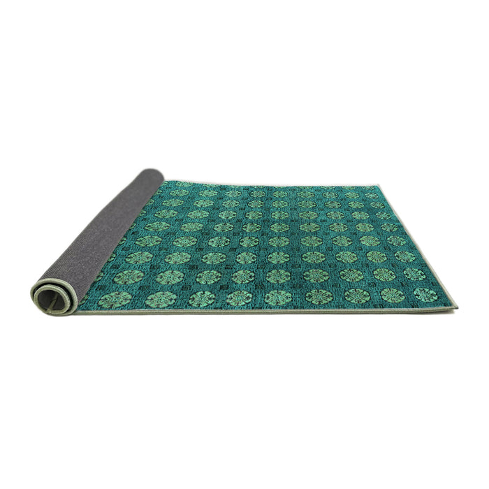 Sideview of Oriental Turquoise Modern Rug, abs4771turq