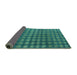 Sideview of Oriental Turquoise Modern Rug, abs4771turq