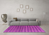 Machine Washable Oriental Pink Modern Rug, wshabs4771pnk