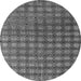 Round Machine Washable Oriental Gray Modern Rug, wshabs4771gry