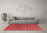 Machine Washable Oriental Red Modern Rug, wshabs4771red