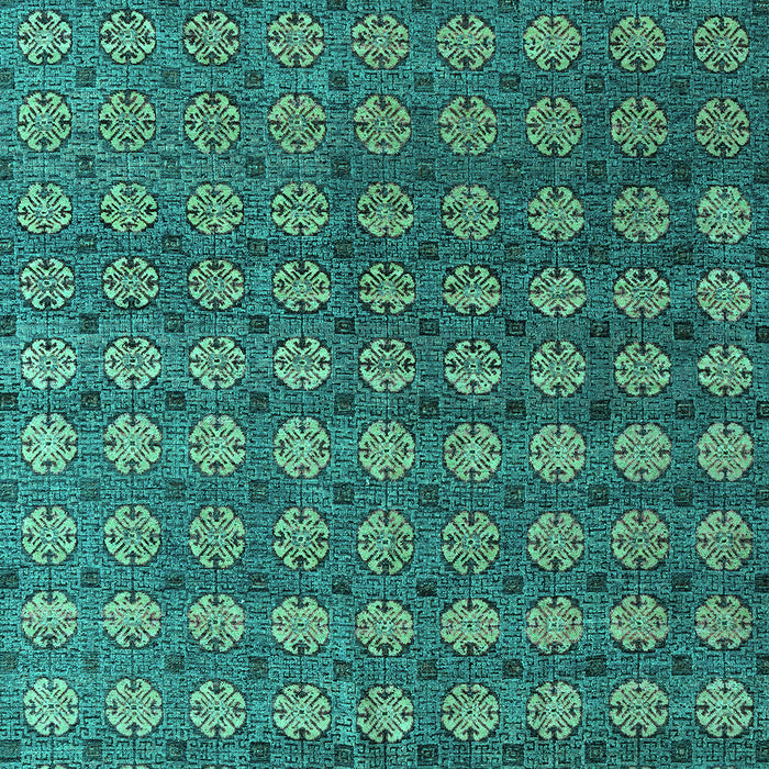 Machine Washable Oriental Turquoise Modern Area Rugs, wshabs4771turq