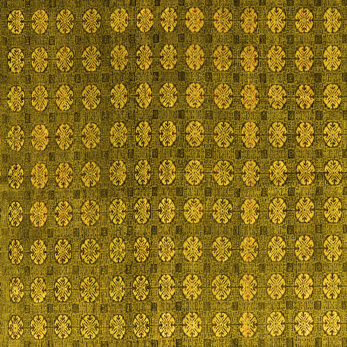 Square Oriental Yellow Modern Rug, abs4771yw