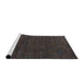 Sideview of Machine Washable Abstract Carbon Gray Rug, wshabs4772