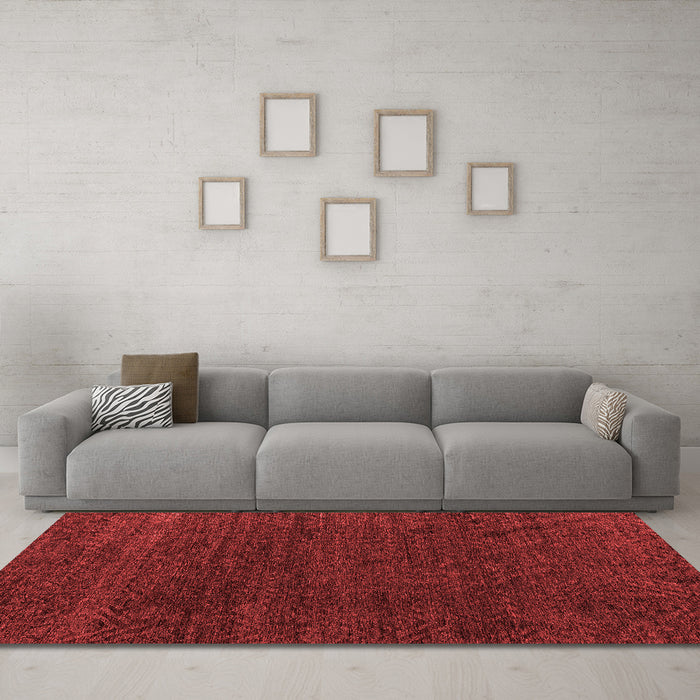 Modern Red Washable Rugs