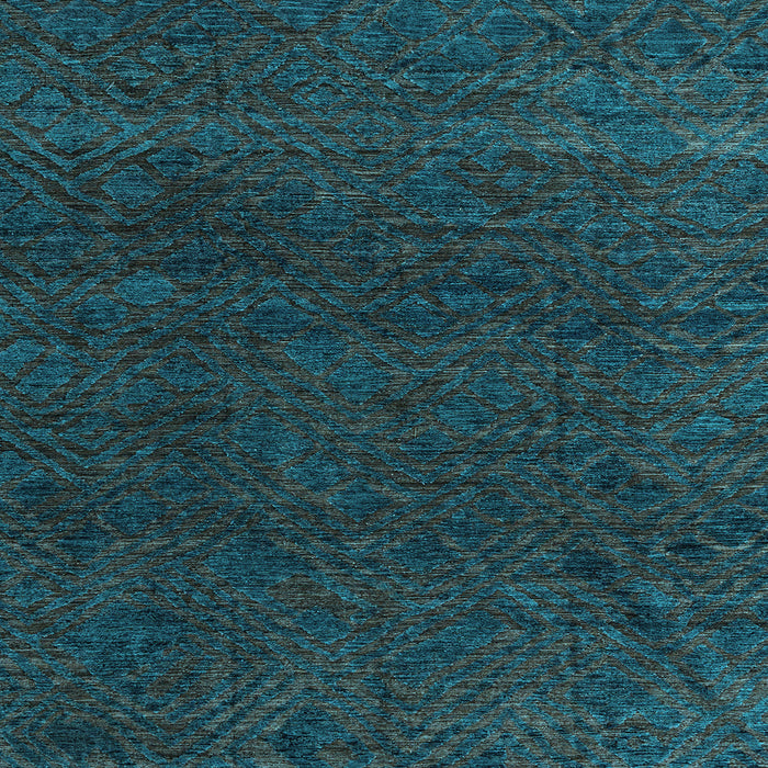 Square Machine Washable Oriental Light Blue Modern Rug, wshabs4772lblu