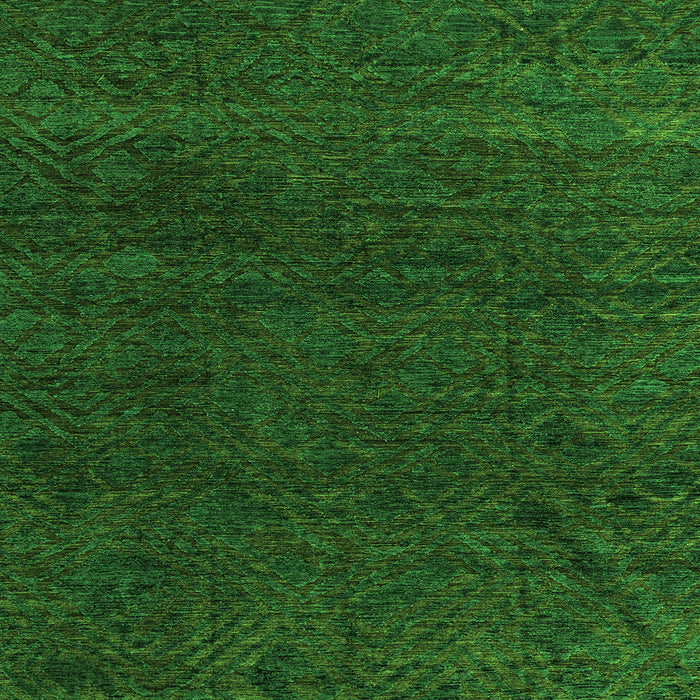 Square Machine Washable Oriental Green Modern Area Rugs, wshabs4772grn
