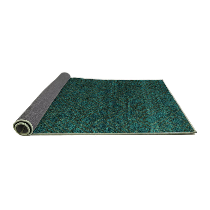Sideview of Oriental Turquoise Modern Rug, abs4772turq