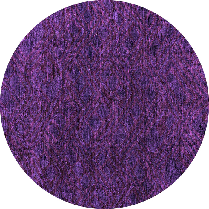 Round Machine Washable Oriental Purple Modern Area Rugs, wshabs4772pur