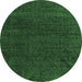 Round Oriental Emerald Green Modern Rug, abs4772emgrn