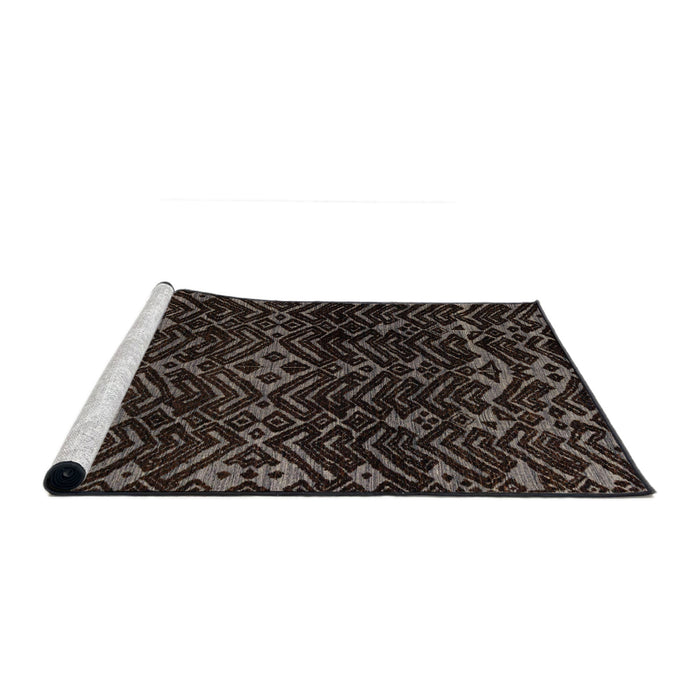 Sideview of Machine Washable Abstract Puce Purple Rug, wshabs4773