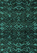 Machine Washable Oriental Turquoise Modern Area Rugs, wshabs4773turq