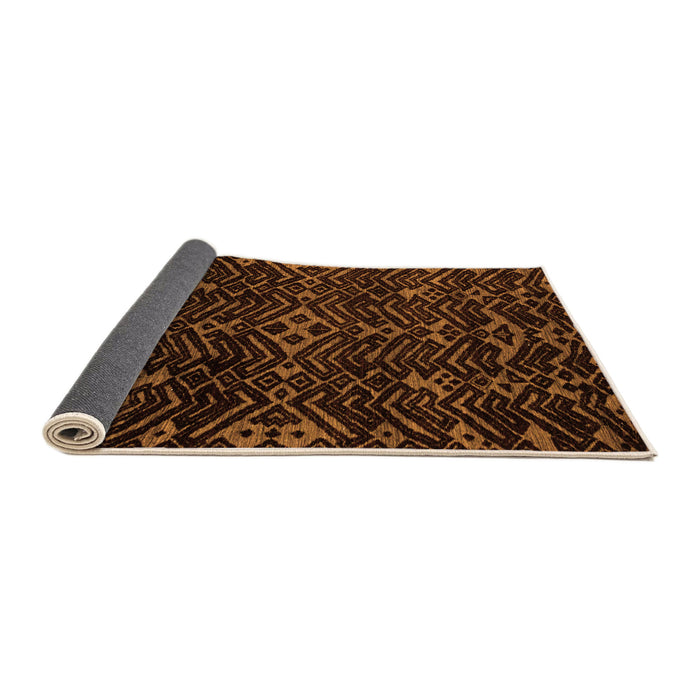 Sideview of Oriental Orange Modern Rug, abs4773org
