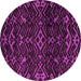 Round Oriental Pink Modern Rug, abs4773pnk