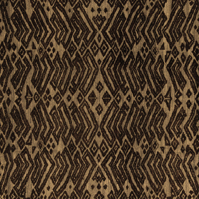 Square Machine Washable Oriental Brown Modern Rug, wshabs4773brn