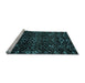 Sideview of Machine Washable Oriental Light Blue Modern Rug, wshabs4773lblu